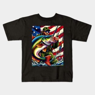 Celebrate Mardi Gras and show your love of fishing with this vibrant patriotic design Kids T-Shirt